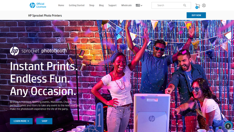 Sprocket Printers storefront — desktop preview
