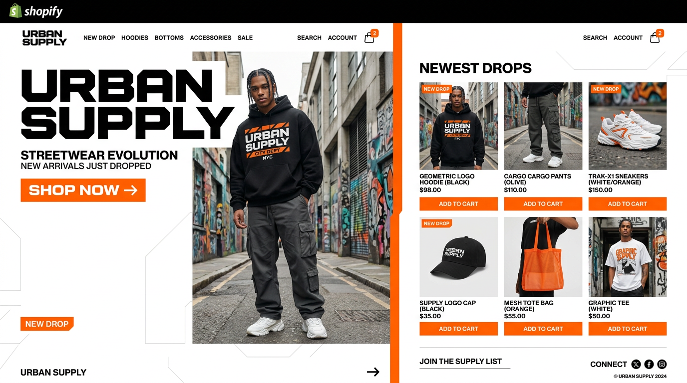 Urban Supply inventory dashboard — desktop preview